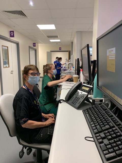 Photo of Cathy working in the hospital