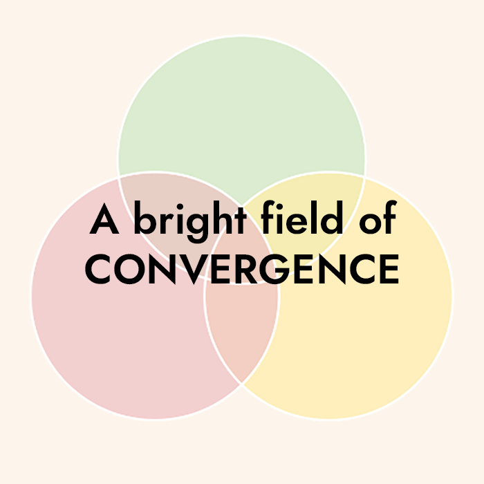 Venn diagram text says "A Bright Field of Convergence" to accompany A Year-End Reflection from ICI Executive Director Cooper Davis