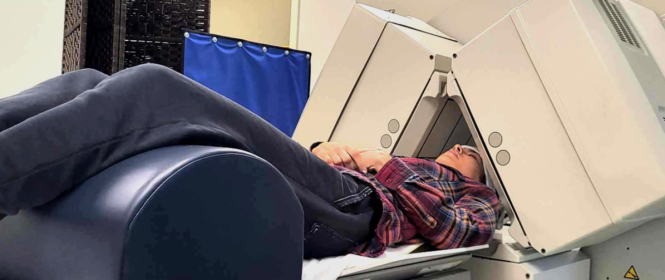 Amen Clinic Spect Test: Here I am undergoing a SPECT image which resulted in a colorful brain imaging showing reduced activity in key regions, evidence of injury from TMS.