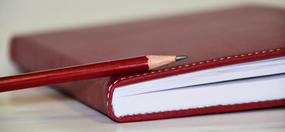 pencil and notebook