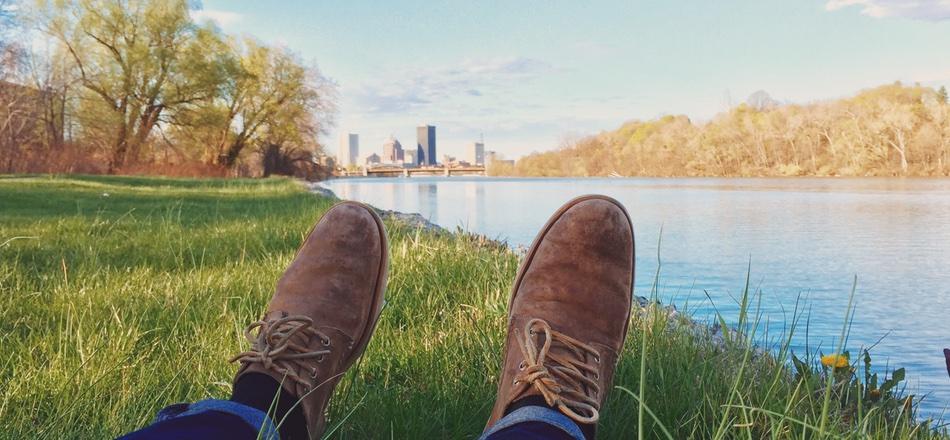 sitting by the river