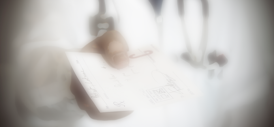 doctor handing over a prescription