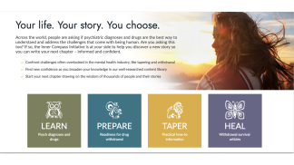 Image of the Inner Compass Initiative website homepage showing recent updates. 